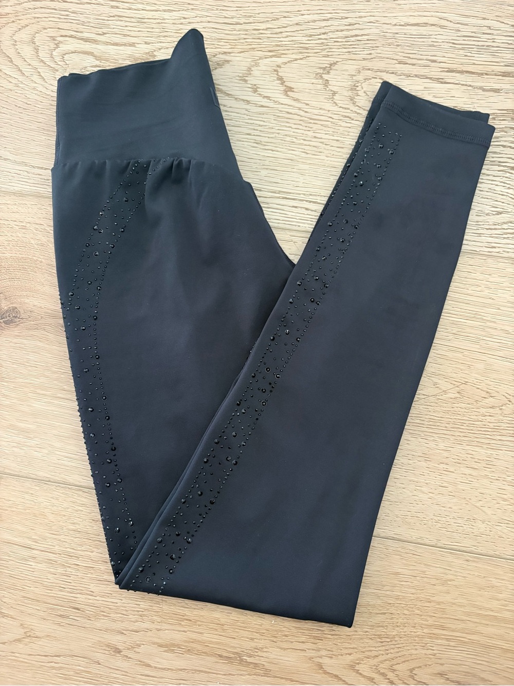 BuffBunny Black Activewear Legging Interior Label Detail
